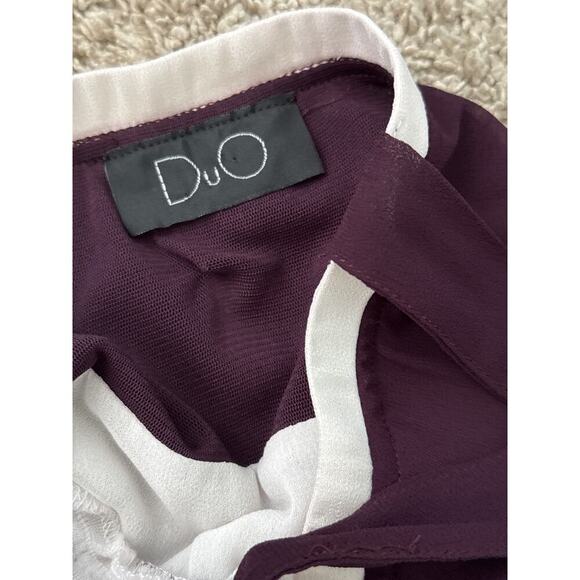 Women’s Burgundy Silk Beaded Y2K Party Dress Sz M Boho Glam Cocktail Evening - Picture 11 of 12